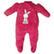 DUNNES Girls Rabbit applique VELOUR Sleep Suit