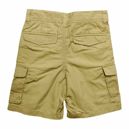 NAUTICA Boys Light Brown Cotton Cargo Shorts
