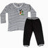 Disney Mickey mouse Stripes Tshirt Dark Grey Trouser