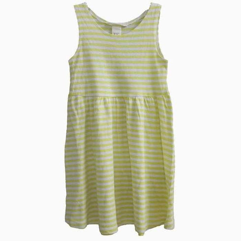 H&M white & Yellow Stripe Dress