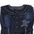 MAISA Front Flare Star Patch Dark Blue Girls Denim Jump Suit
