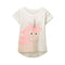 Cotton ON Kids Unicorn Glitter Print Premium Cotton Girls Off White Tshirt