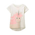 Cotton ON Kids Unicorn Glitter Print Premium Cotton Girls Off White Tshirt