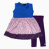 Inscene Blue and Pink Flower Girls 2 piece Set