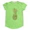 NEXT Golden Pineapple Sequin Green Girls Premium Cotton Tshirt