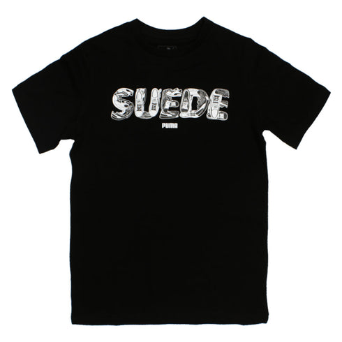 PUMA Suede Print Black Boys Premium Cotton Tshirt
