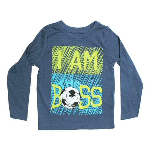 DOPO DOPO I Am Boss Light Blue Boys Cotton Tshirt