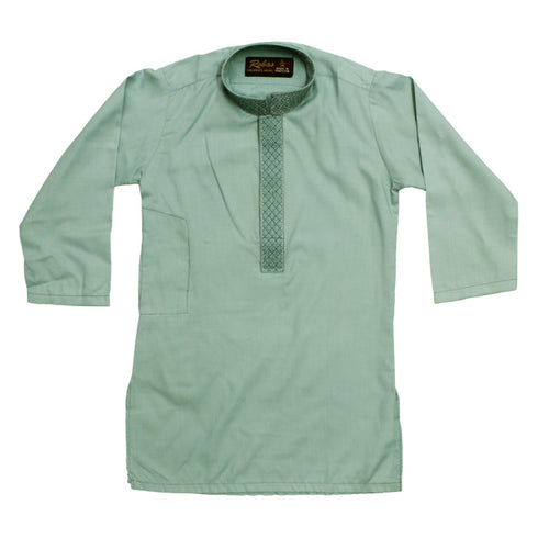 ROBAS Cotton Emboidered Patti Light Green Shalwar Kameez Full Suit