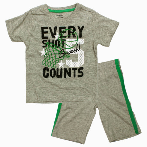 Little Rebel Every Shot Counts Grey boys Tshirt