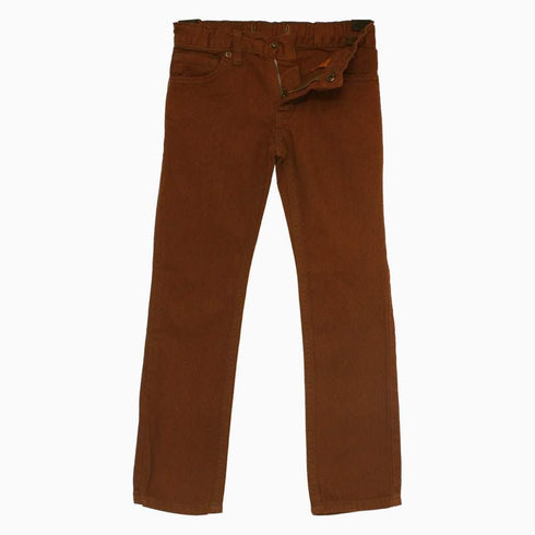 Old Navy Rust Brown Twill Cotton StraightFit Coloured Jeans Pant