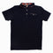 NEXT Cut Label Boys Black Double Collar Cotton Jersey Polo