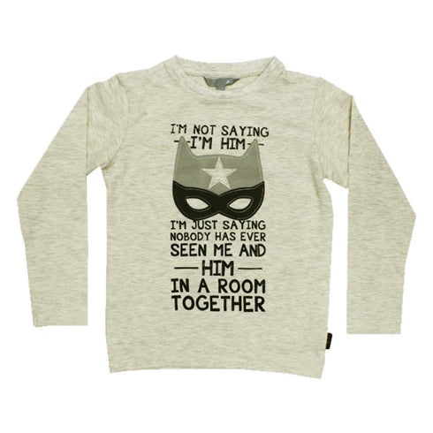 JBC BOYS ASH WHITE BATMAN premium Cotton Tshirt 2 Piece Set