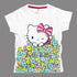 Hello Kitty Up White Girls Cotton Glitter Print Tshirt