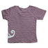 Zara Baby Girls Purple Stripes Chamelion Side Print Cotton Tshirt
