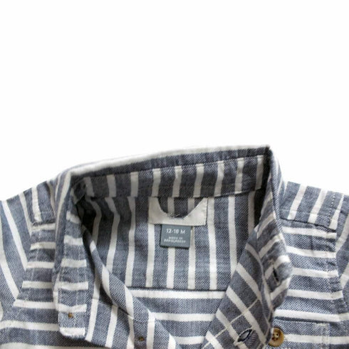 Old Navy (CUT LABEL) Herringbone greyish Casual Boys Shirt