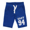 LINDEX Boys Royal Blue Applique East 94 Premium Cotton Terry Shorts