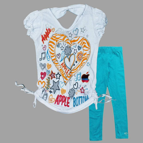 Apple Bottom White Girls Fancy 2 piece Set