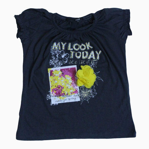 H&M my look today dark Gray color T-shirt