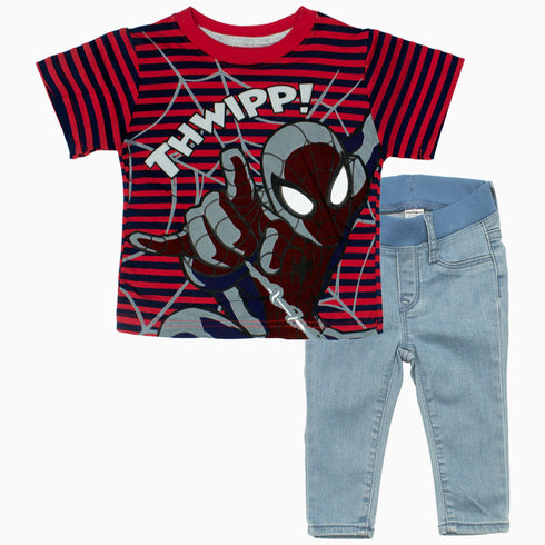 SpiderMan Marvel and Baby GAP Boys RED 2 Piece Bundle