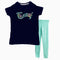 Red Tag Charmed Navy Blue Soft Cotton Girls 2 piece Set