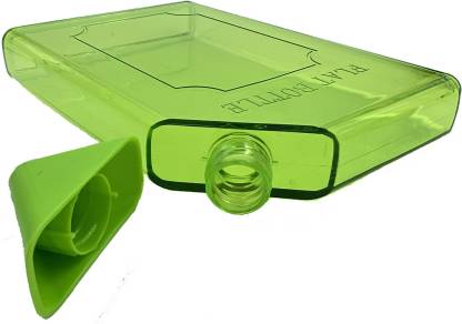 Note Book Green Flat Water Bottle