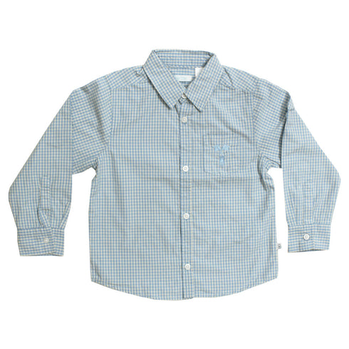 OBAIBI Blue Checks Cotton Casual Shirt