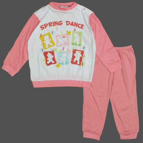 Faggotino Spring Dance Pink and White Premium 2 Piece Night Suit