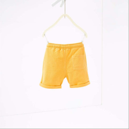 Zara Pique Mustard Bermuda Shorts