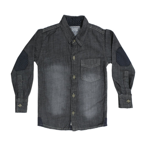 OSHKOSH Grey Front Pocket Check Premium Cotton Casual Winter Shirt