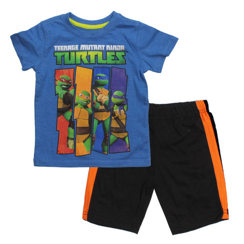 TMNT Turtles Light Blue Premium Cotton Boys 2 Piece Set