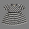 Lolly Wolly Big Black Zig Zag Girls Cotton Dress