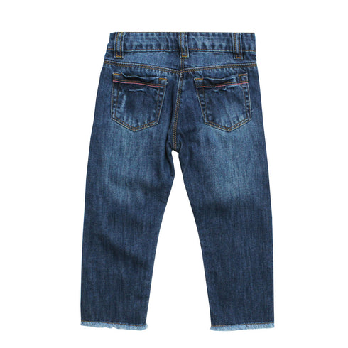 MATALAN Bottom Flare Light Ripped Blue Girls Denim Jeans