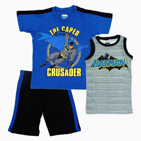 BatMan Caped Crusader Blue and grey boys 3 Piece Set