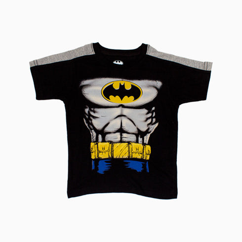 BatMan Chest Print Boys Black and Grey 3 piece Set