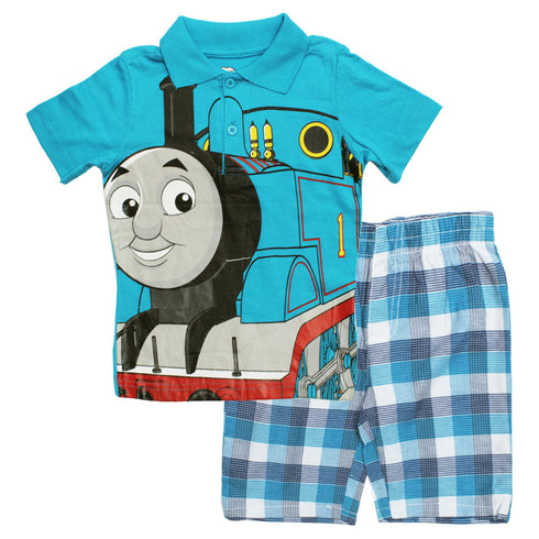 THOMAS Light Blue Cotton Polo 2 Piece Set