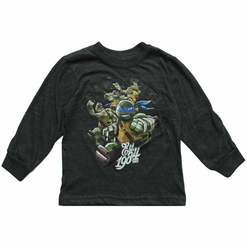 NICKELODEON Grey Boys 2 Piece Team Turtles Grey Cotton Set