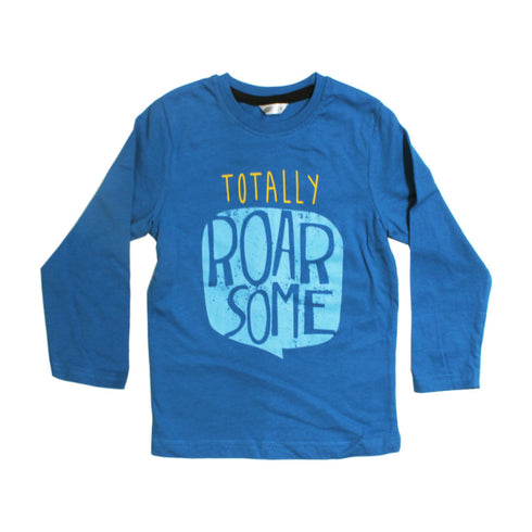 PEPCO Roar Some Blue Boys Premium Cotton Tshirt