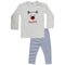 BABY BEAR Face Grey Boys 2 Piece Night Suit
