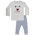 BABY BEAR Face Grey Boys 2 Piece Night Suit