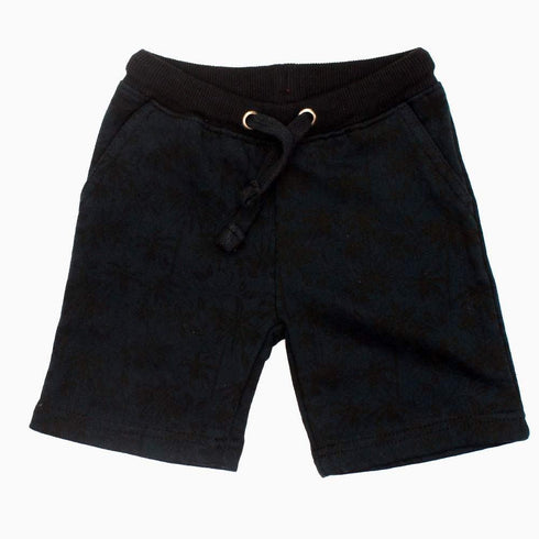 Iconic Kids Discharge printed all over Navy Green Boys Short