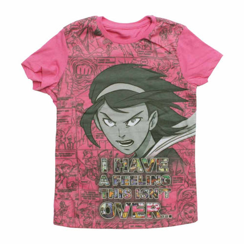 3 Bahadur I Have A Feeling Light Pink Girls Cotton Tshirt
