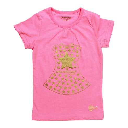ORCHESTRA Glitter print Pink Premium Soft Cotton Tshirt