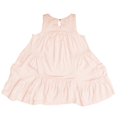 NEXT (CUT LABEL) Baby Pink Premium Cotton Front Pockets Fashion Dress