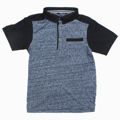 NEXT Cut Label Premium Cotton Blue Raglan Sleeves Polo