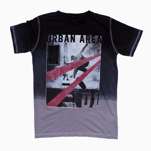 Urban Area Special Treated Cotton Boys Grey Tones Tshirt