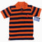 Roca Wear yarn Dyed Navy and Orange Pique Boys Polo