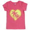 DOPO DOPO Glitter Heart Pink Girls Premium Cotton T shirt