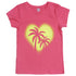 DOPO DOPO Glitter Heart Pink Girls Premium Cotton T shirt