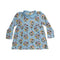 TU Flower Print Blue Girls Cotton Dress