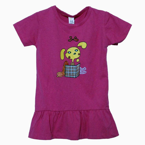 Zara baby Hot pink Rabbit print dress